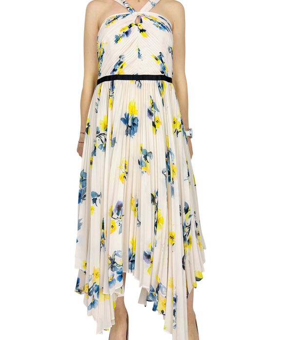 Plisowana sukienka midi w kwiaty XL 42 Monsoon