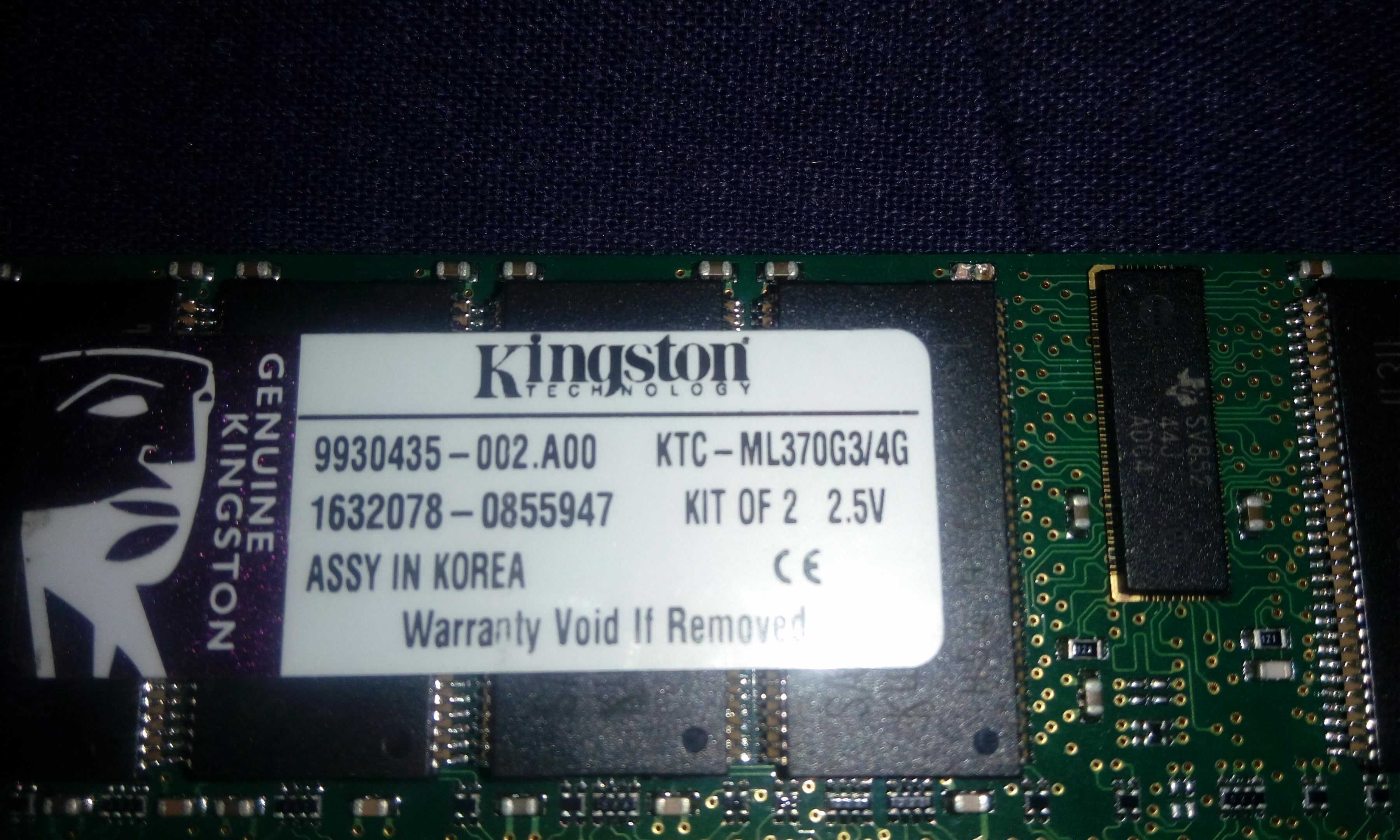 память  СЕРВЕРНА   Kingston 2Gb DDR1 KTC-ML370G3/4G  Sun X8023A4gb