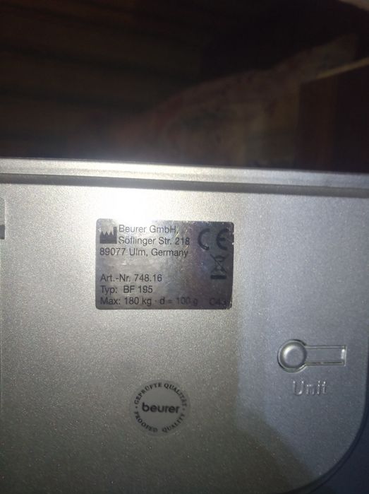 Напольные весы  BEURER BF 195 диагностические , для похудения, спорта