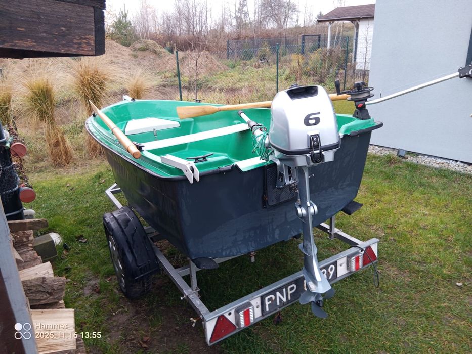 Jak nowa Łódź rybacka na ryby z nowym silnikiem Honda , pelen zestaw.