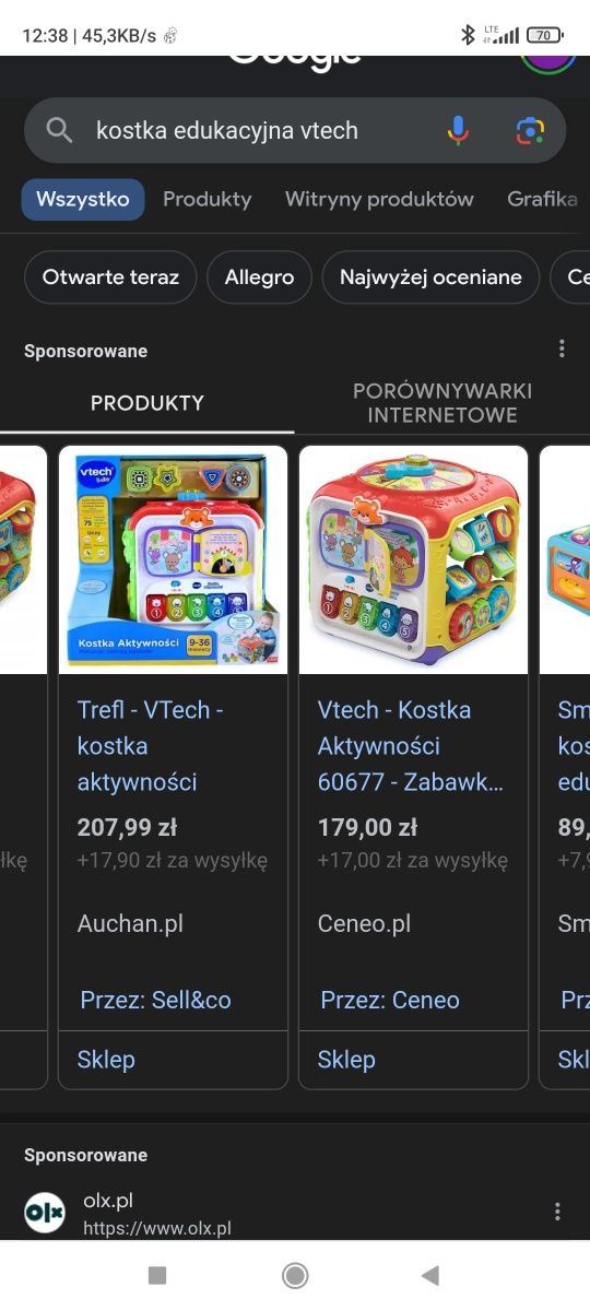 Kostka edukacyjna Vtech + 2 piramidy