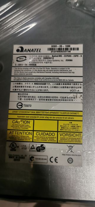 Przełącznik switch Cisco Catalyst 3750G POE-24