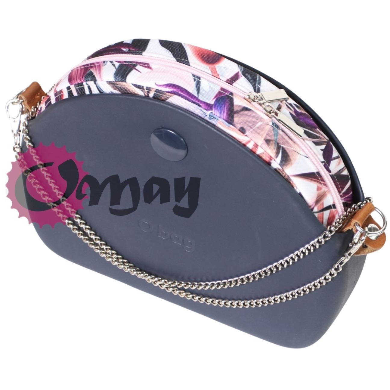 organizer OBAG MOON LIGHT sterlicje różowe kwiaty pudrowy róż OMAY