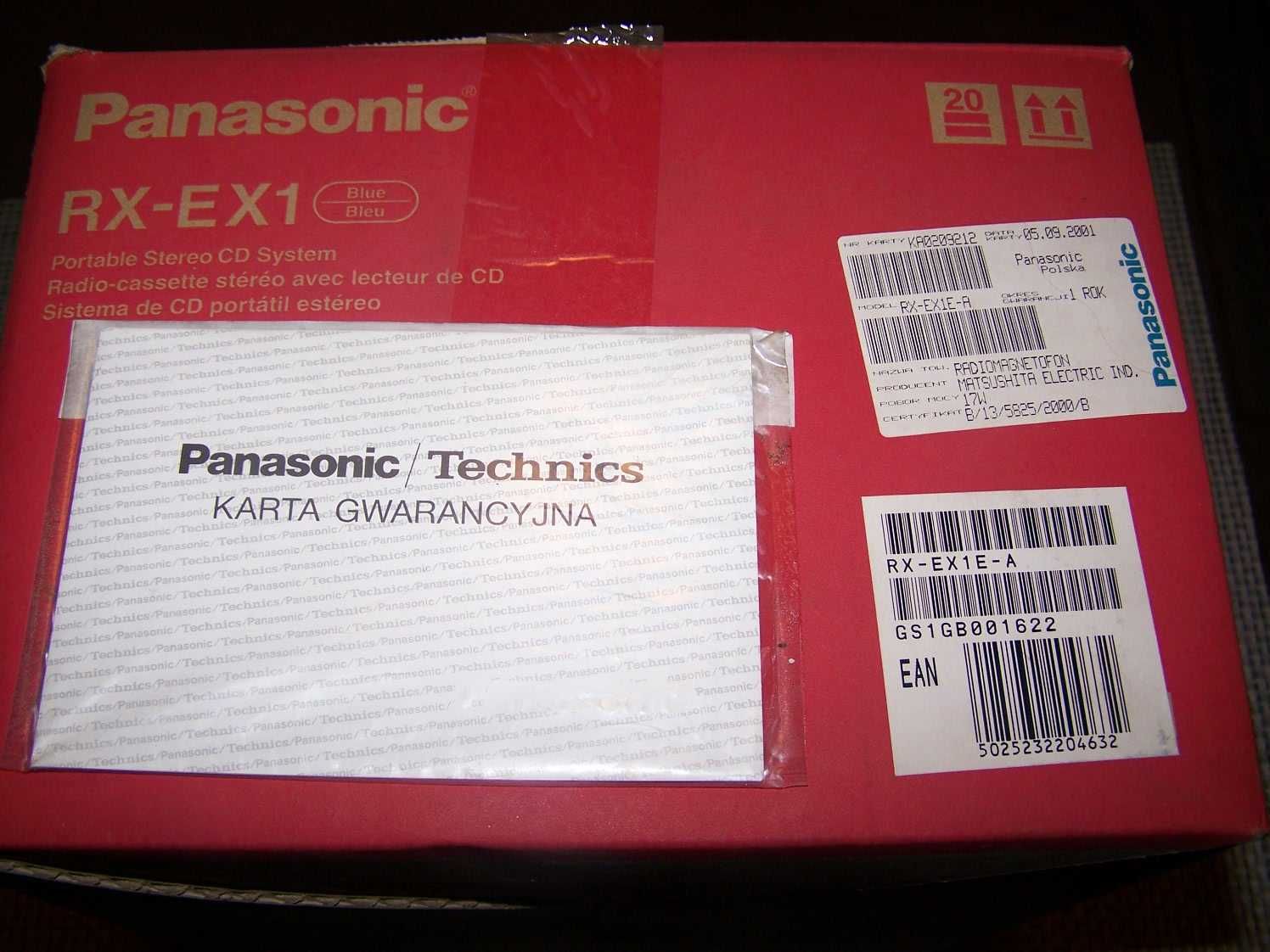 Radiomagnetofon z CD Panasonic RX-EX1 z pilotem