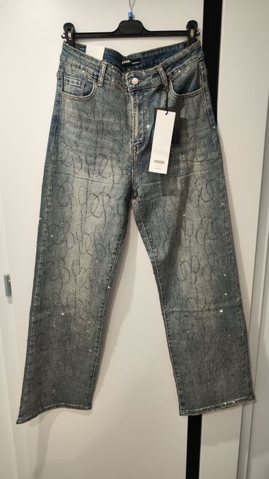 Szerokie spodnie szwedy z cekinami M. Sara