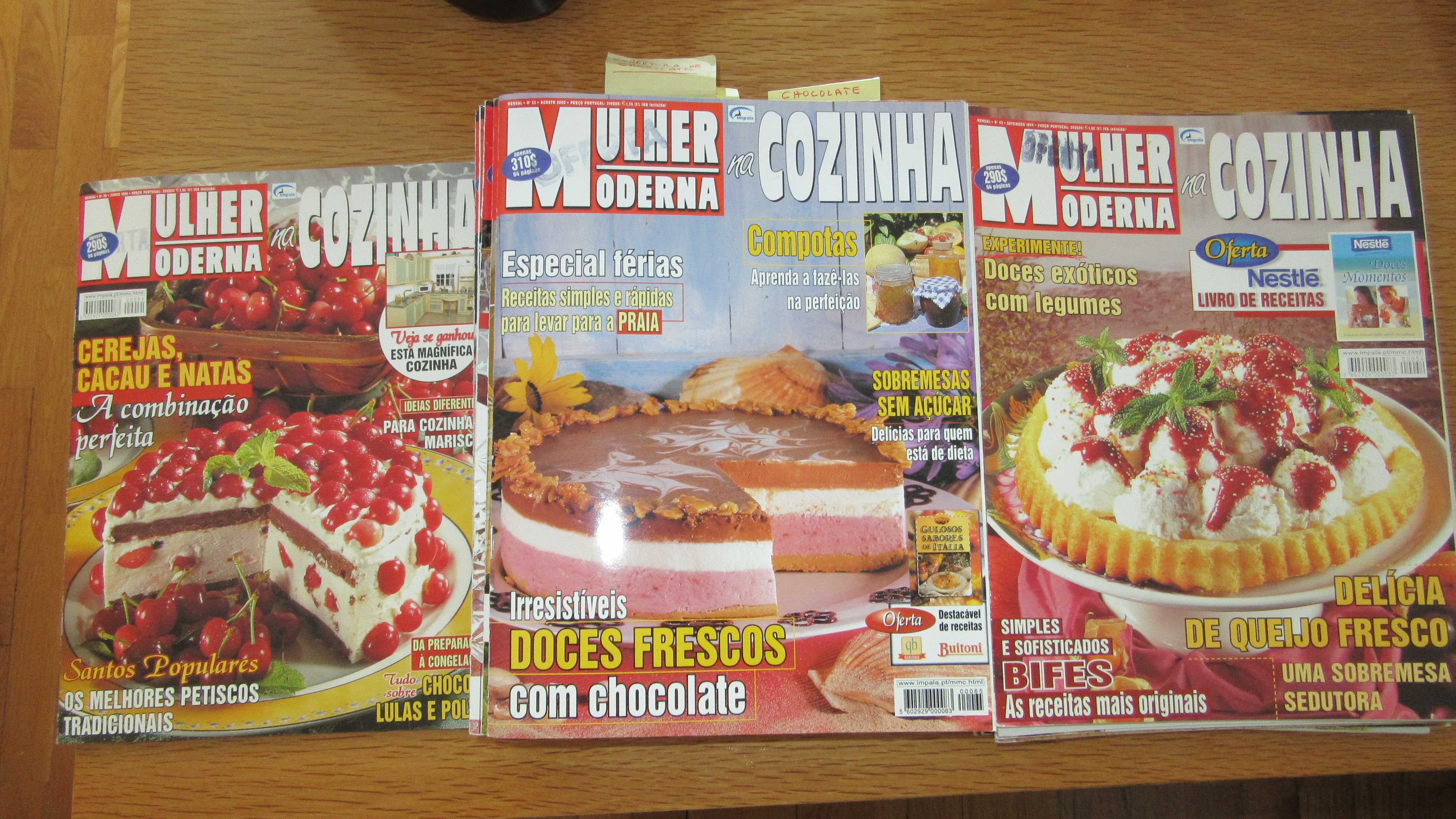 Coleção de 43 Revistas de Culinária Mulher Moderna Novas