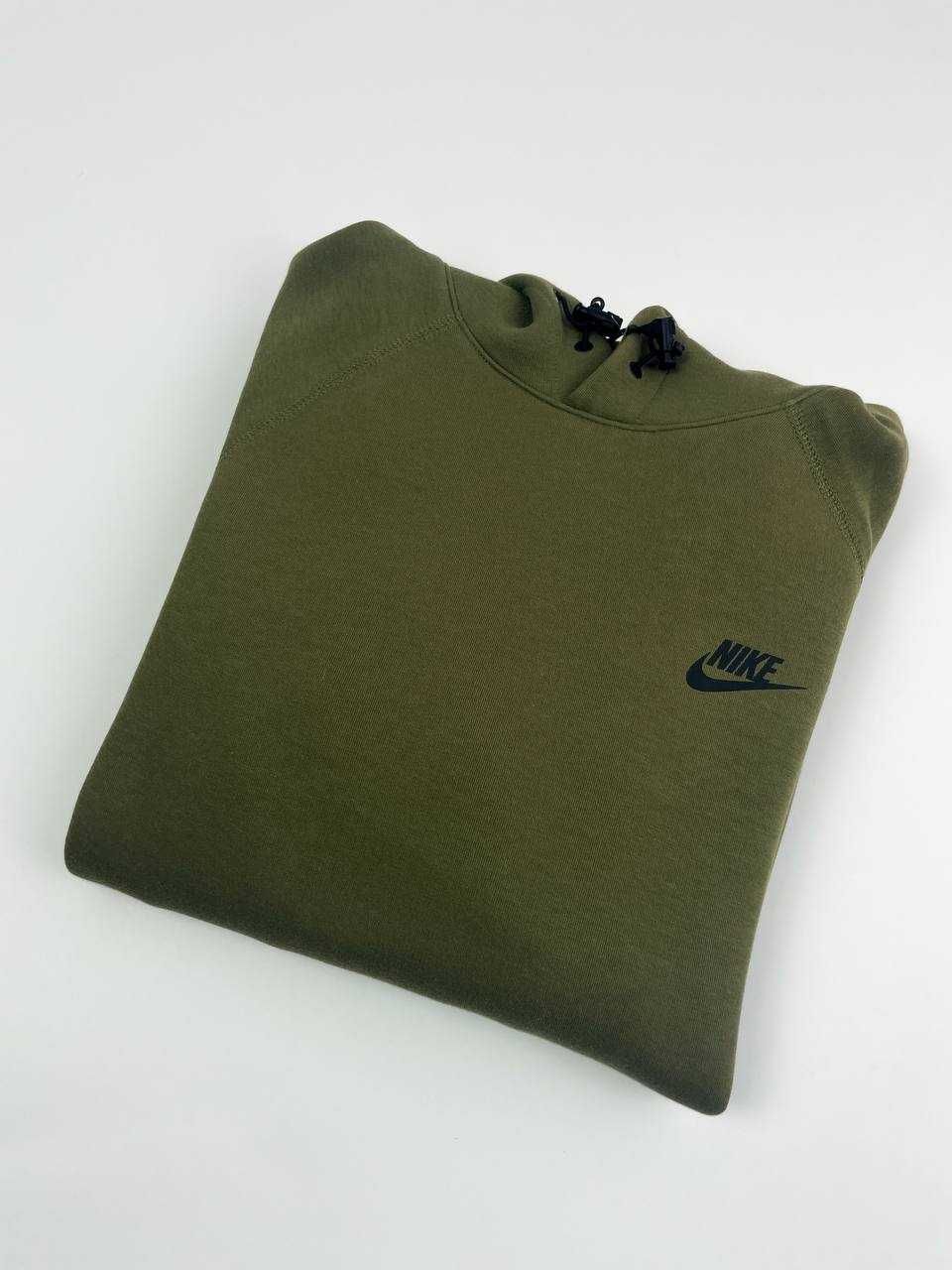 Оригінал! Худі Nike Tech Fleece Pullover оливкове (М) Нове з бірками!