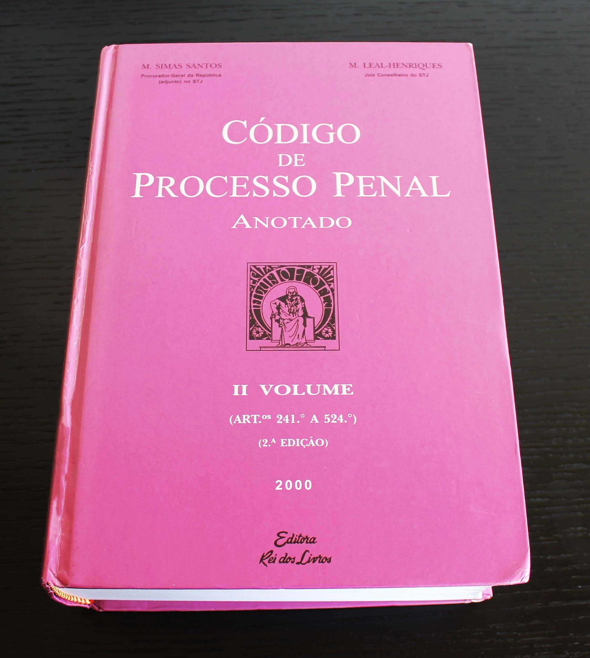 Código de Processo Penal Anotado II volume de Manuel Simas Santos