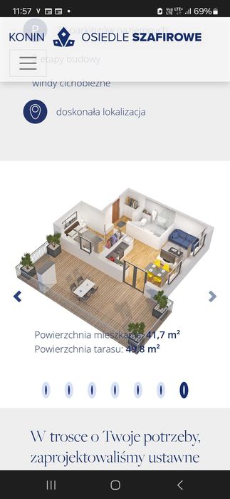Mieszkanie na wynajem 41 m plus taras - 46 m2  osiedle Szafirowe
