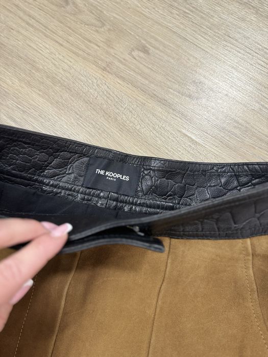 the kooples шорти спідниця з натуральної шкіри