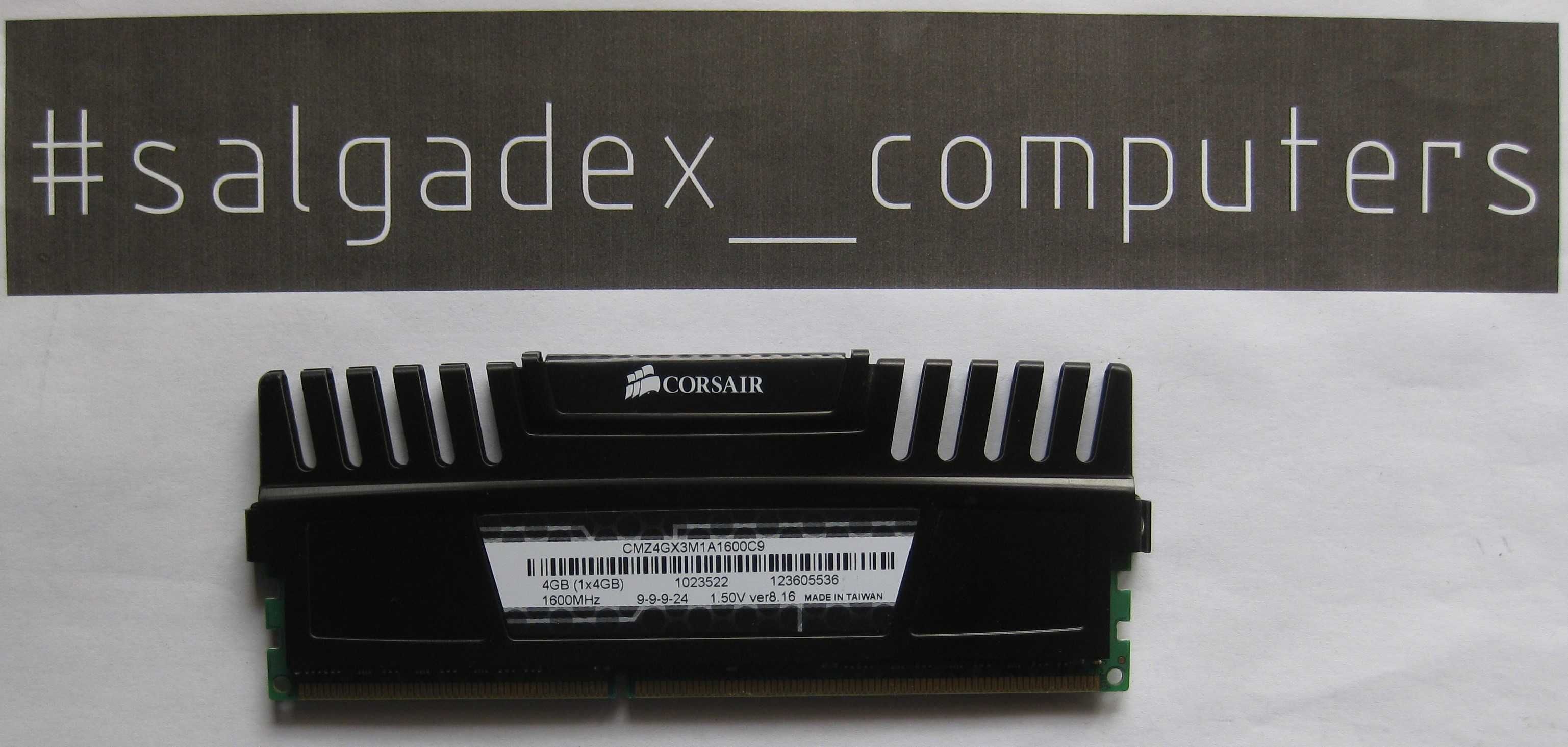 Memória RAM, 4Gb, DDR3-1600MHz, CORSAIR