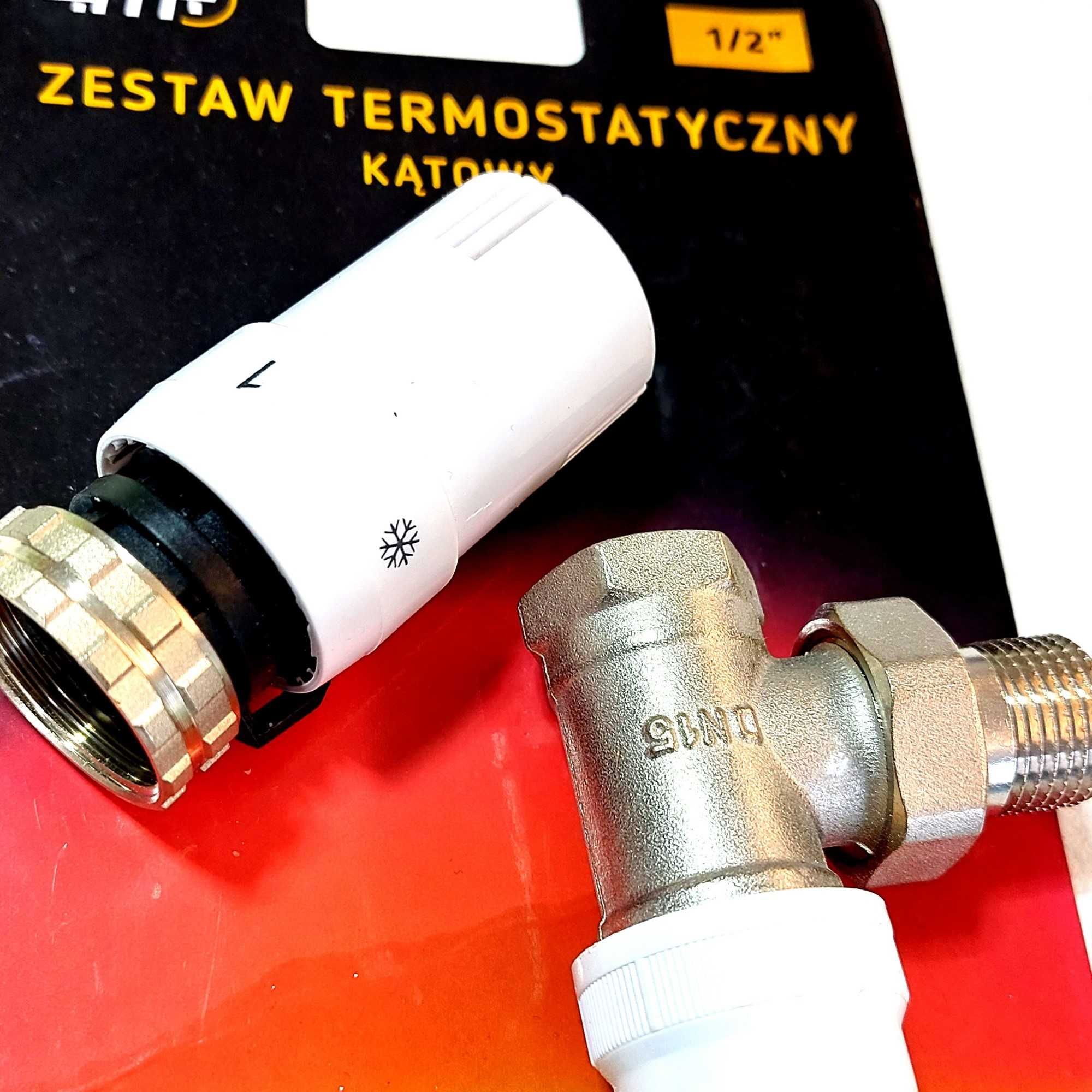 Zawór Termostatyczny KĄTOWY 1/2' Głowica + Zawór. Warszawa