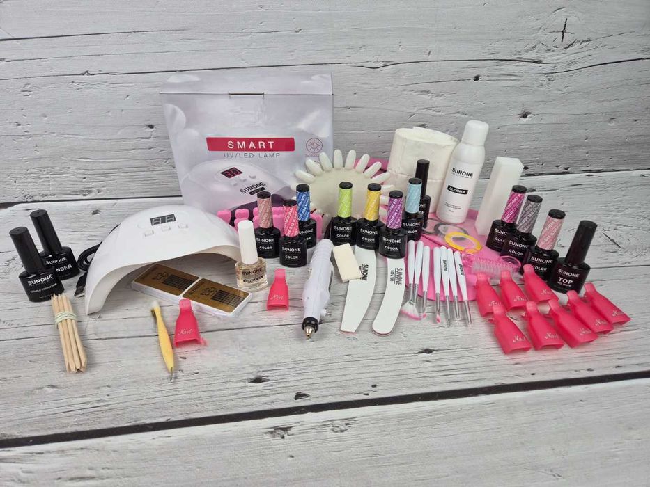 Promocja! Nowy Zestaw do manicure hybrydowego lampa frezarka, lakiery