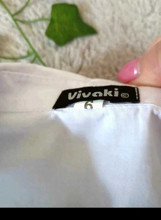 biała, wizytowa, elegancka koszula dla chłopca 110 116