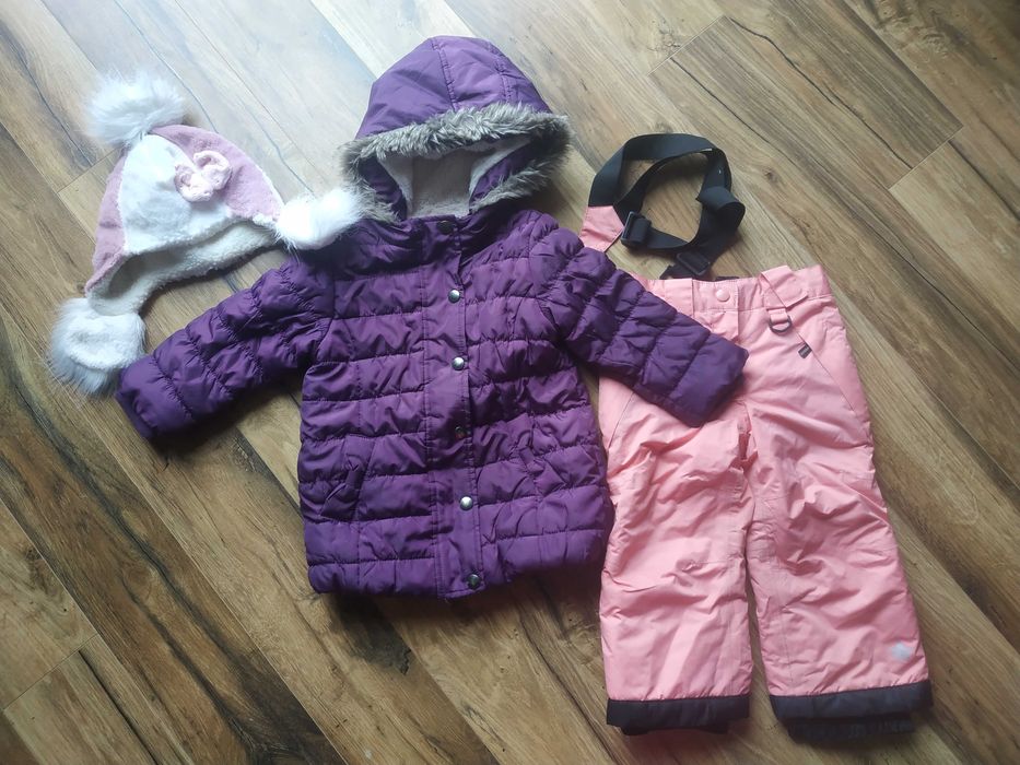 Kurteczka zimowa, spodnie zimowe, bluzy dla dziewczynki 92