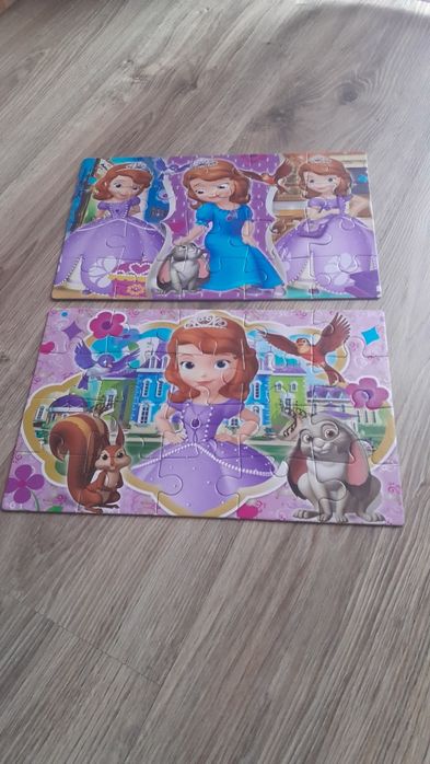 Puzzle bajka Disney"Jej wysokość  Zosia" 2x20 elementów