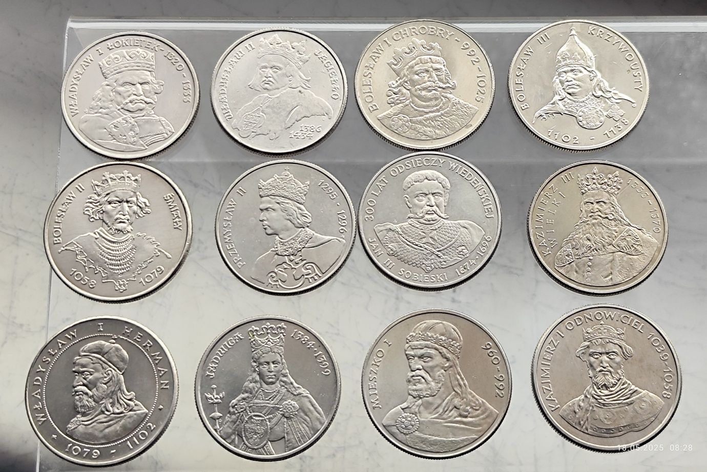 12 monet PRL z serii poczet królów