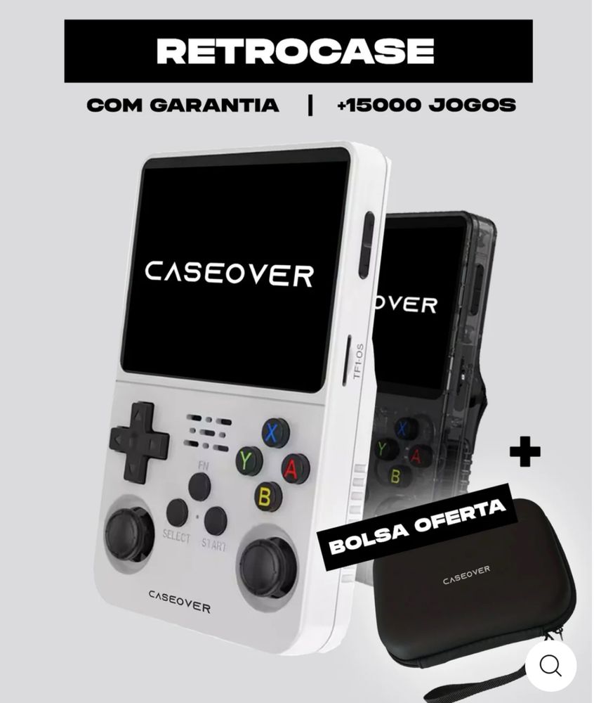 Consola RETROCASE Portátil + Bolsa + Carregador c/3 anos garantia
