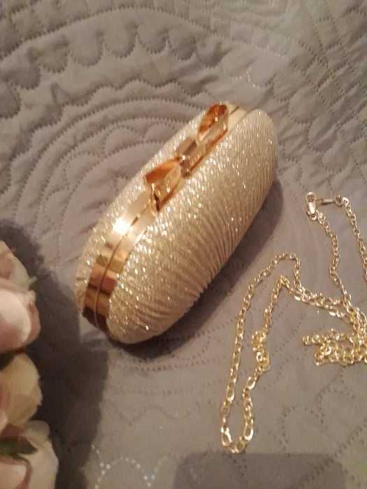 Torebka kopertówka kuferek glamour elegancka
