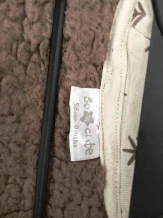 Kombinezon brązowy miś 56