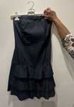 Vestido Azul Folhos XL como NOVO