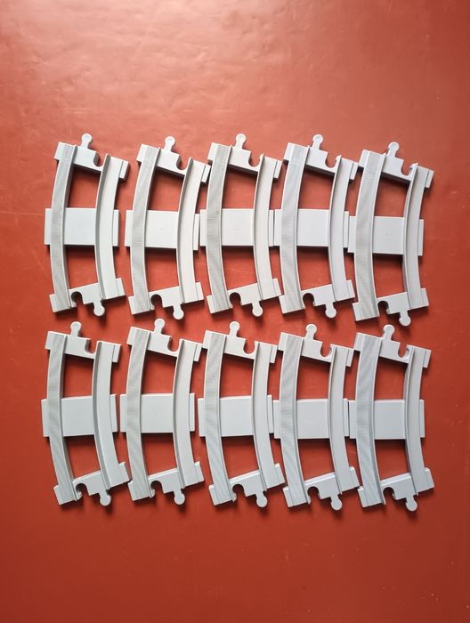 Рейки рельсы 10 шт оригінал Лего Дупло