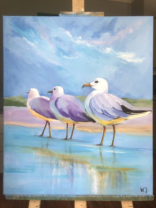 Obraz recznie malowany Mewy