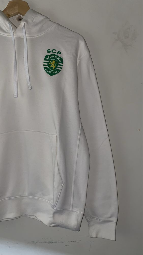 Sweatshirt Hoodie Branca Sporting x Nike