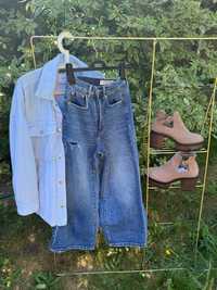 Spodnie damskie dżinsy& kurtka &buty