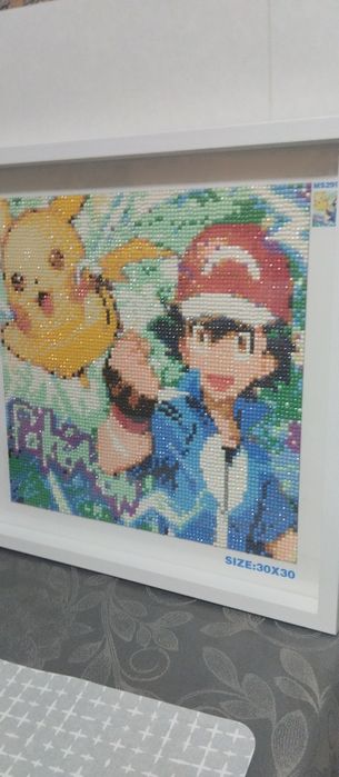 Quadro de brilhos do pikachu