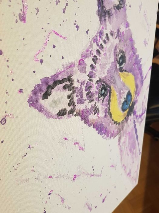 Obraz, miś,  brokat