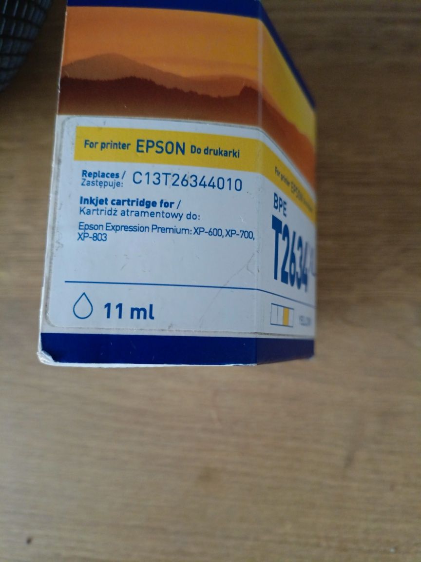 Tusz do drukarki Epson XP-600 XP-700 XP-803 C13T2634/4010 T2634 Yellow