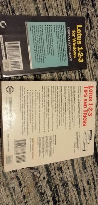 Livros Informática "Lotus 123 Tips and Tricks" e "Instant Reference"