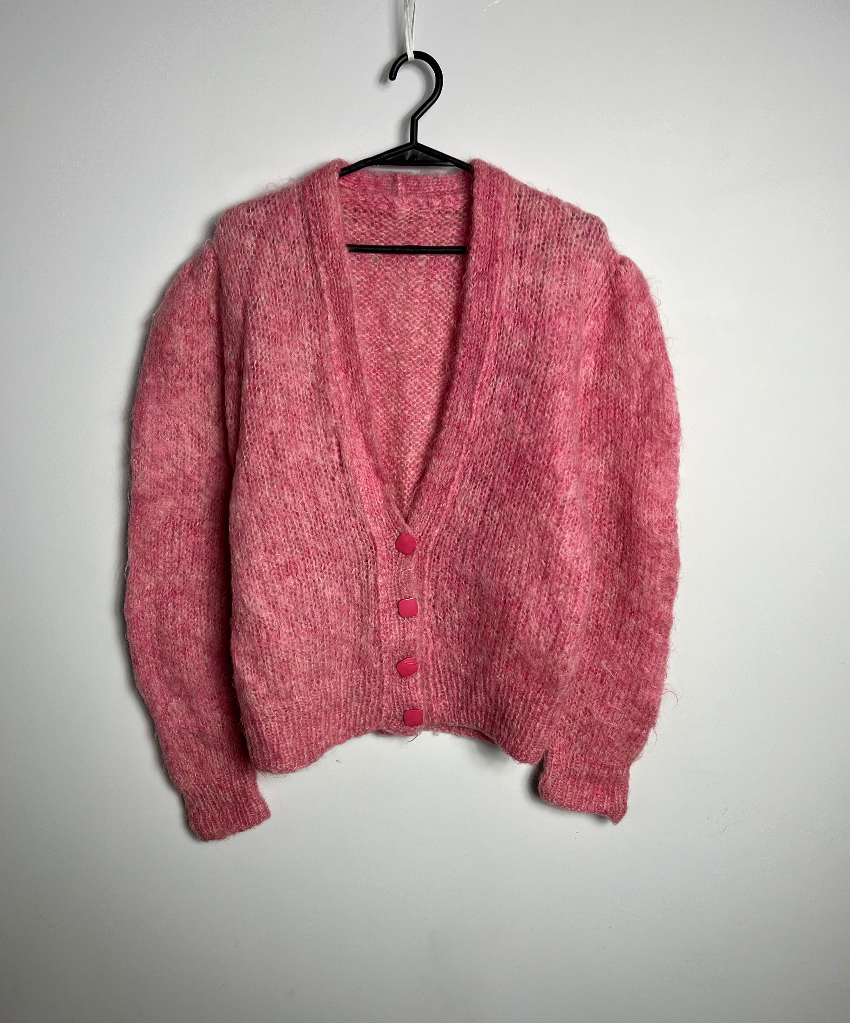 Moherkowy Kardigan Vintage wool Sweter