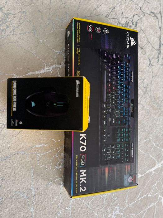 Zestaw Corsair – klawiatura K70 MK.2 + myszka Dark Core RGB Pro