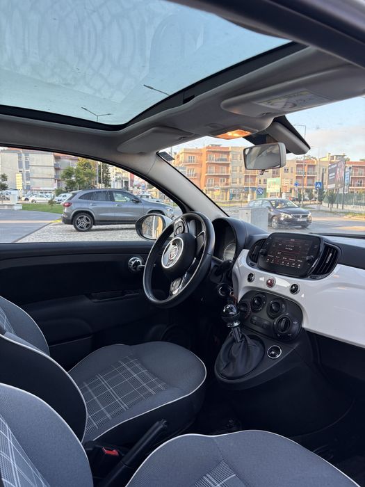 Fiat 500 Lounge 1.2: Teto Panorâmico Multimédia Digital • Bem estimado