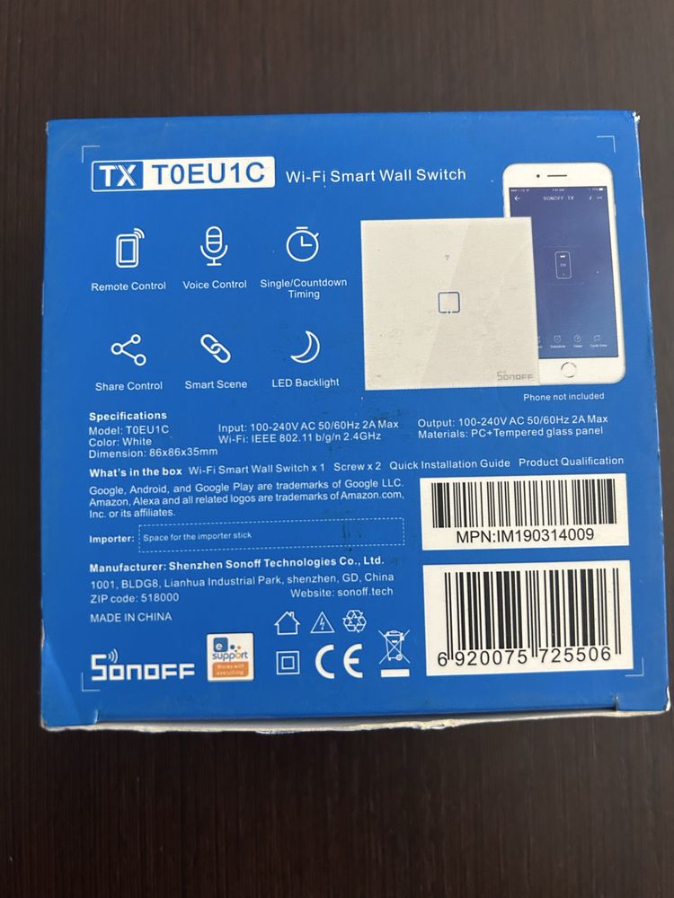 Sonoff Interruptor de parede inteligente