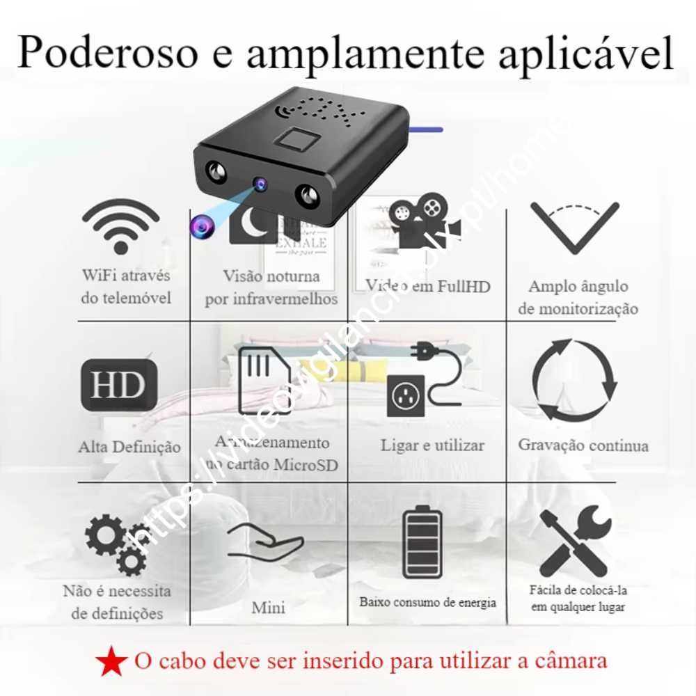 Micro Câmara Espia S/FIOS ‼️ Visão Noturna FullHD ‼️ Deteção Movimento