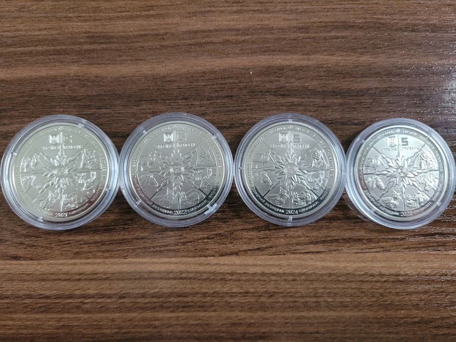 Монети Чорнобиль відродження кінь, рись, лелека, ведмідь