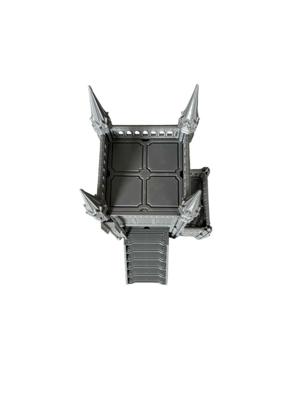 Baszta gotycka z drabiną, teren do gier bitewnych grimdark, sci-fi, 3D