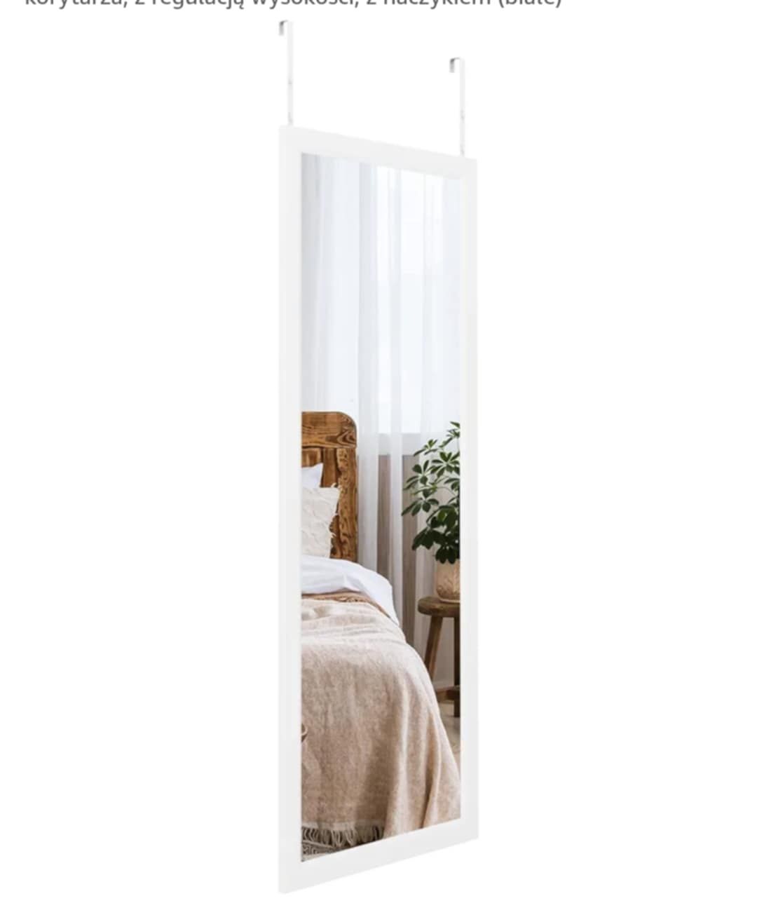 Dripex Lustro ścienne, 45 x 119 cm, białe