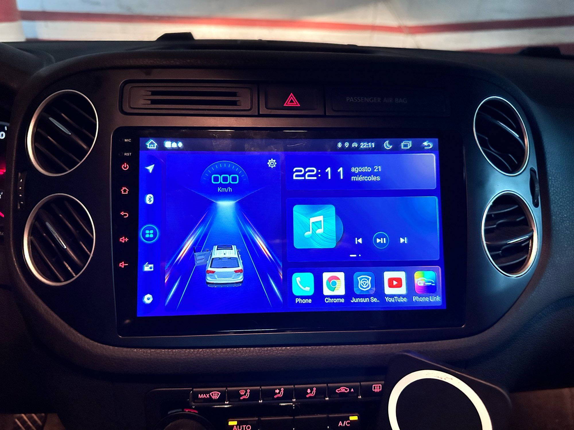 Rádio 9" android Volkswagen Tiguan CARPLAY WIFI GPS Canbus 2/32GB Novo