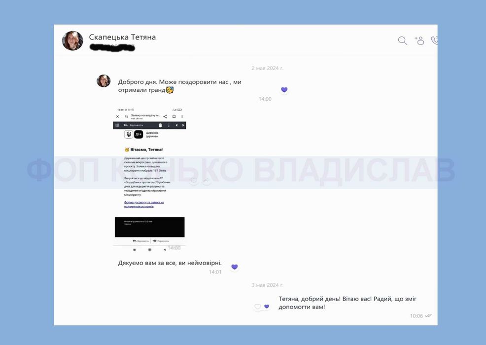 Бізнес-план для ГРАНТу Дія єРобота під ключ. 294 отриманих гранти!