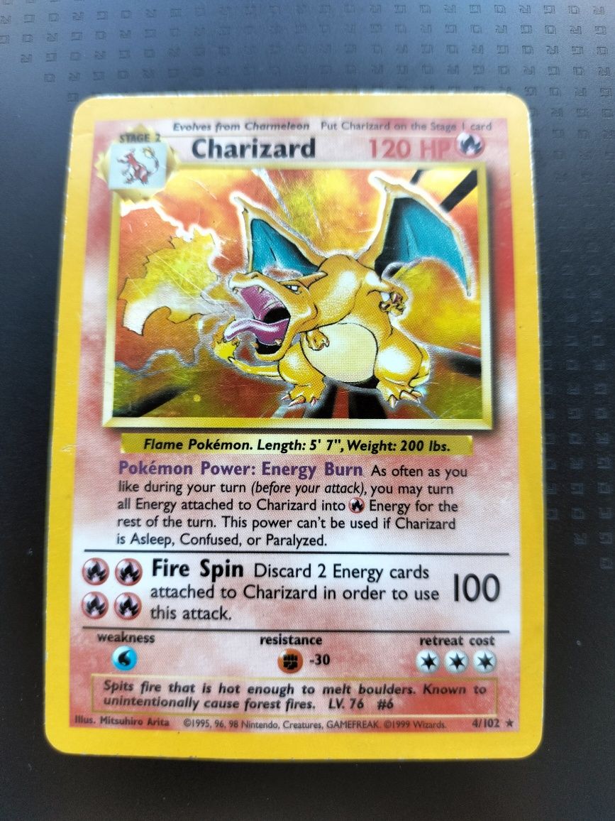 Karta Pokemon Charizard Base Set