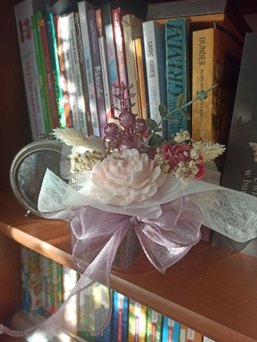 Flower box bukiet świece sojowe