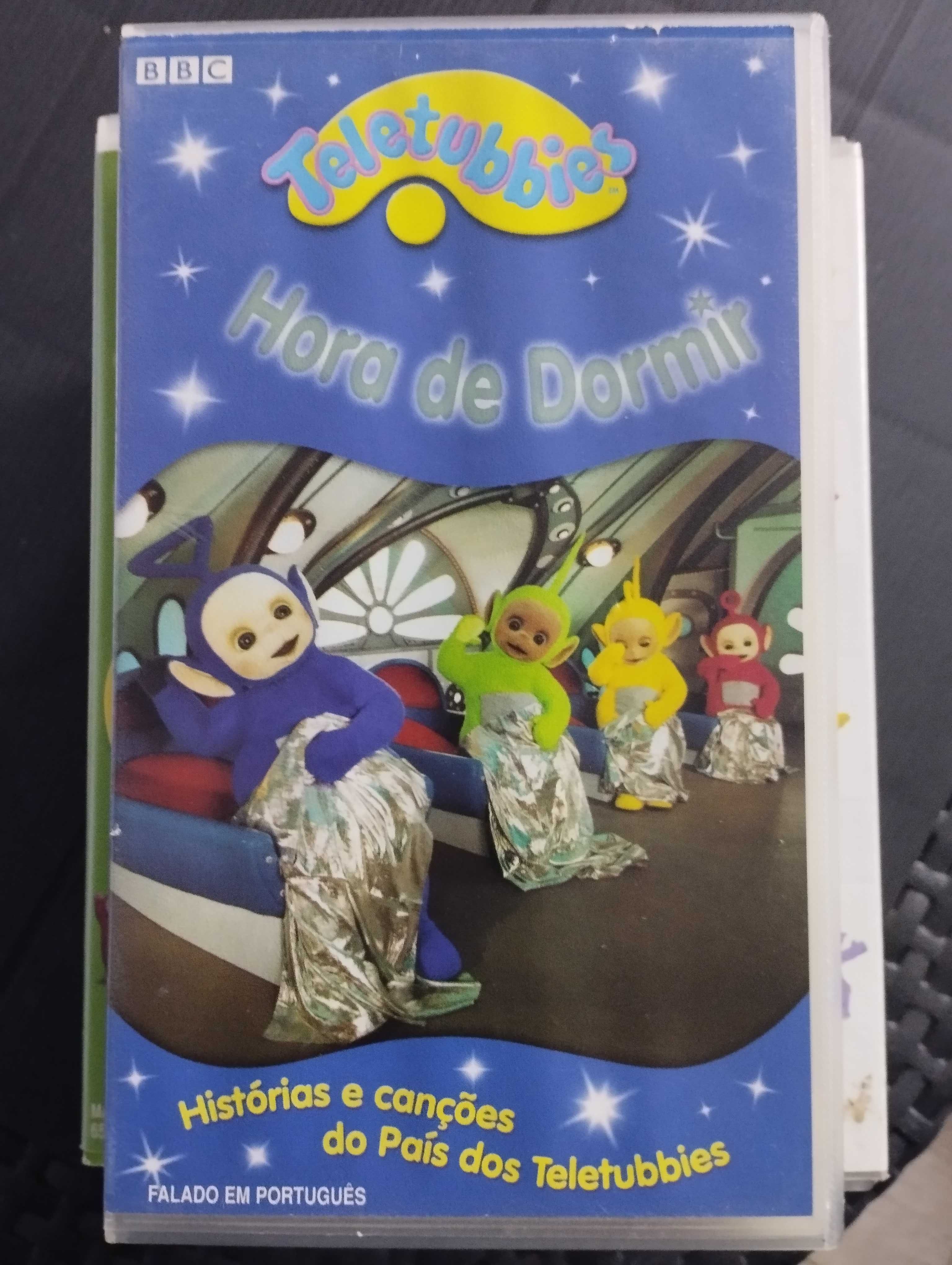 Cassetes de VHS dos Teletubbies