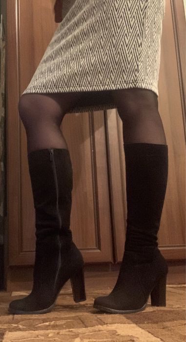 Сапоги сапожки замшеві демісезонні