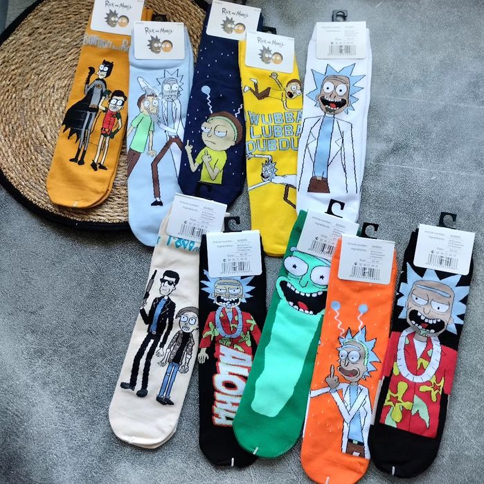 Чоловічі яскраві шкарпетки з принтом, мужские носки с принтом