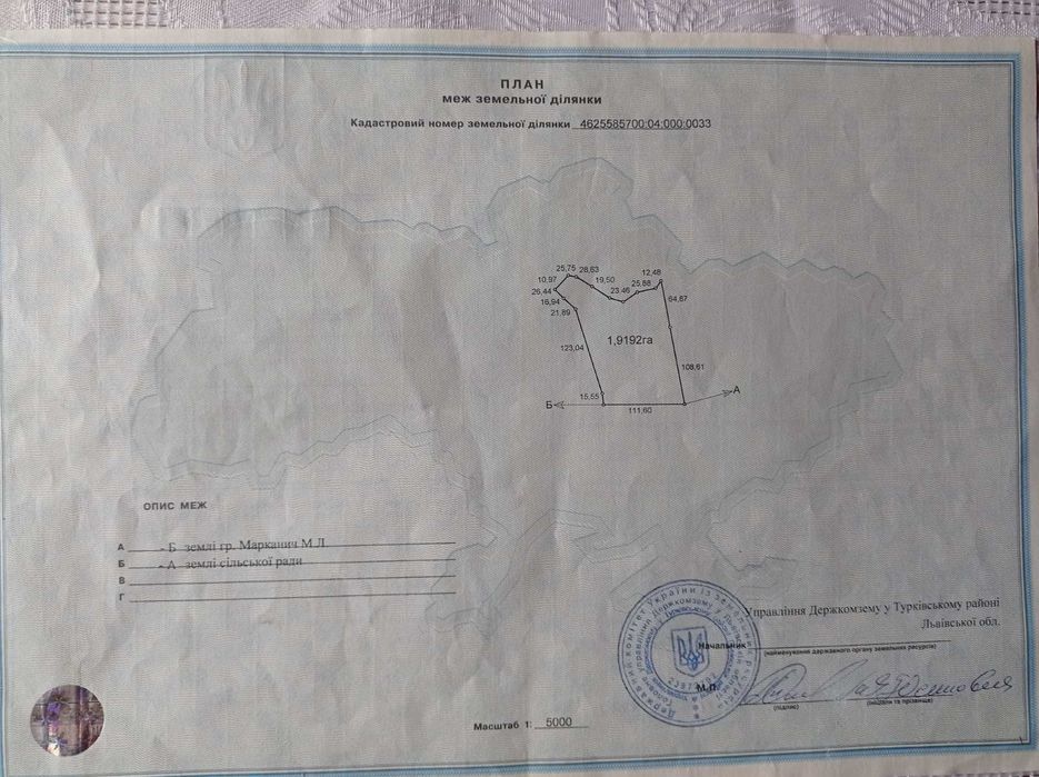 Продаж зем.-діл 400 сот.