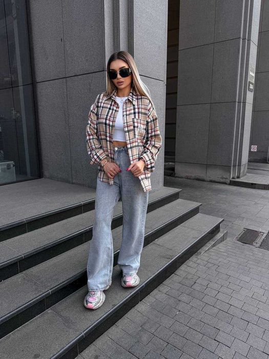 Опт та роздріб! Трендова сорочка в клітинку + Подарунок*